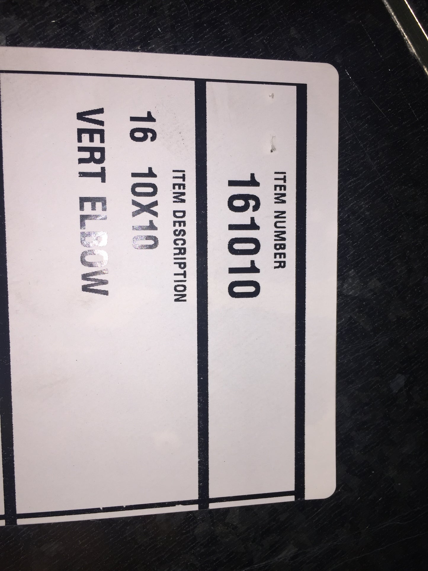 #16-10" X 10" VERTICAL ELBOW