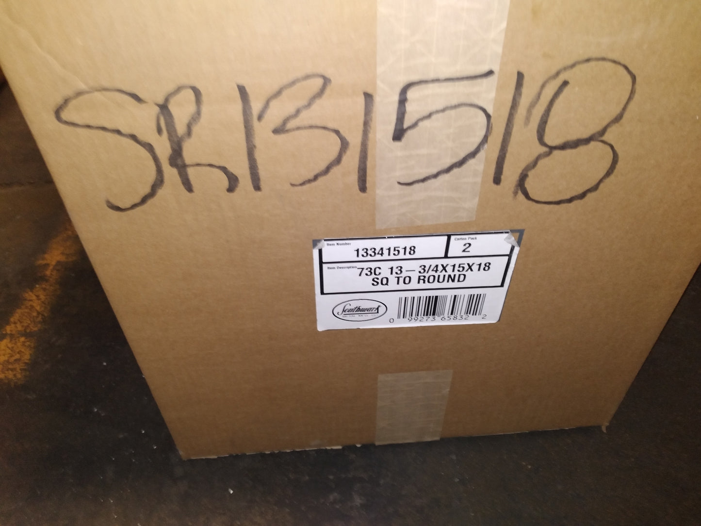 13-3/4" X 15" X 18" SQUARE TO ROUND BOOT ADAPTER