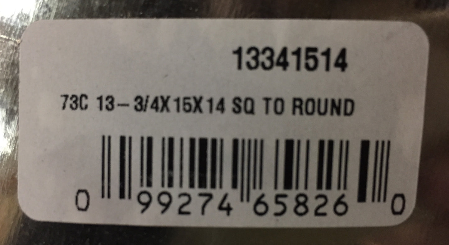 13-3/4" X 15" X 14" SQUARE TO ROUND BOOT ADAPTER WITH 1" LIP