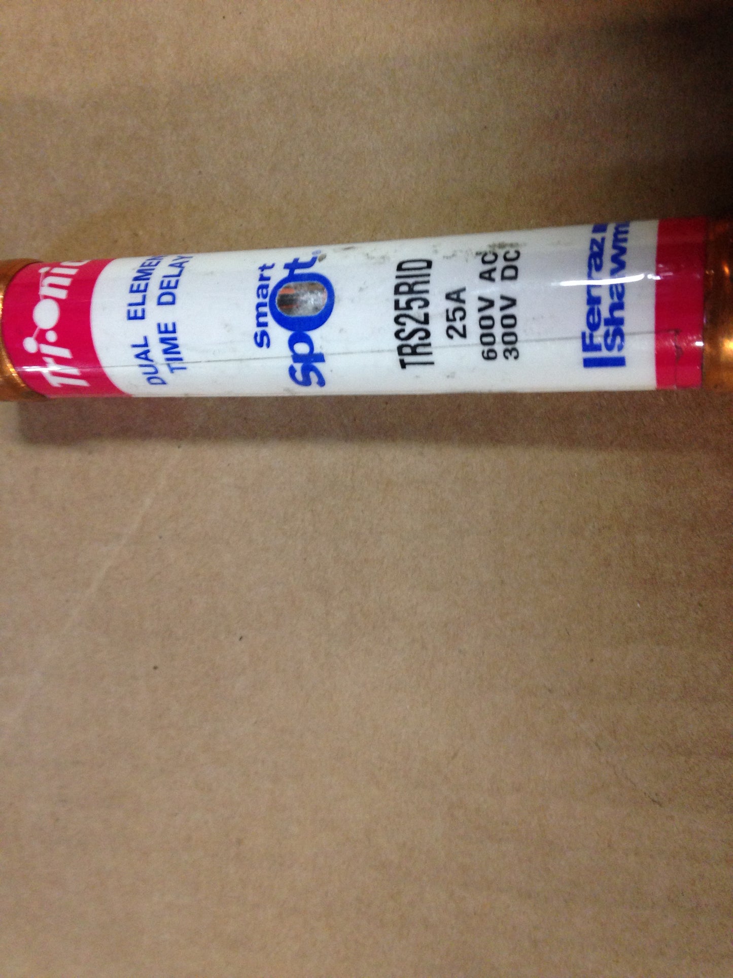 25 AMP 600 VAC DUAL ELEMENT TIME DELAY FUSE