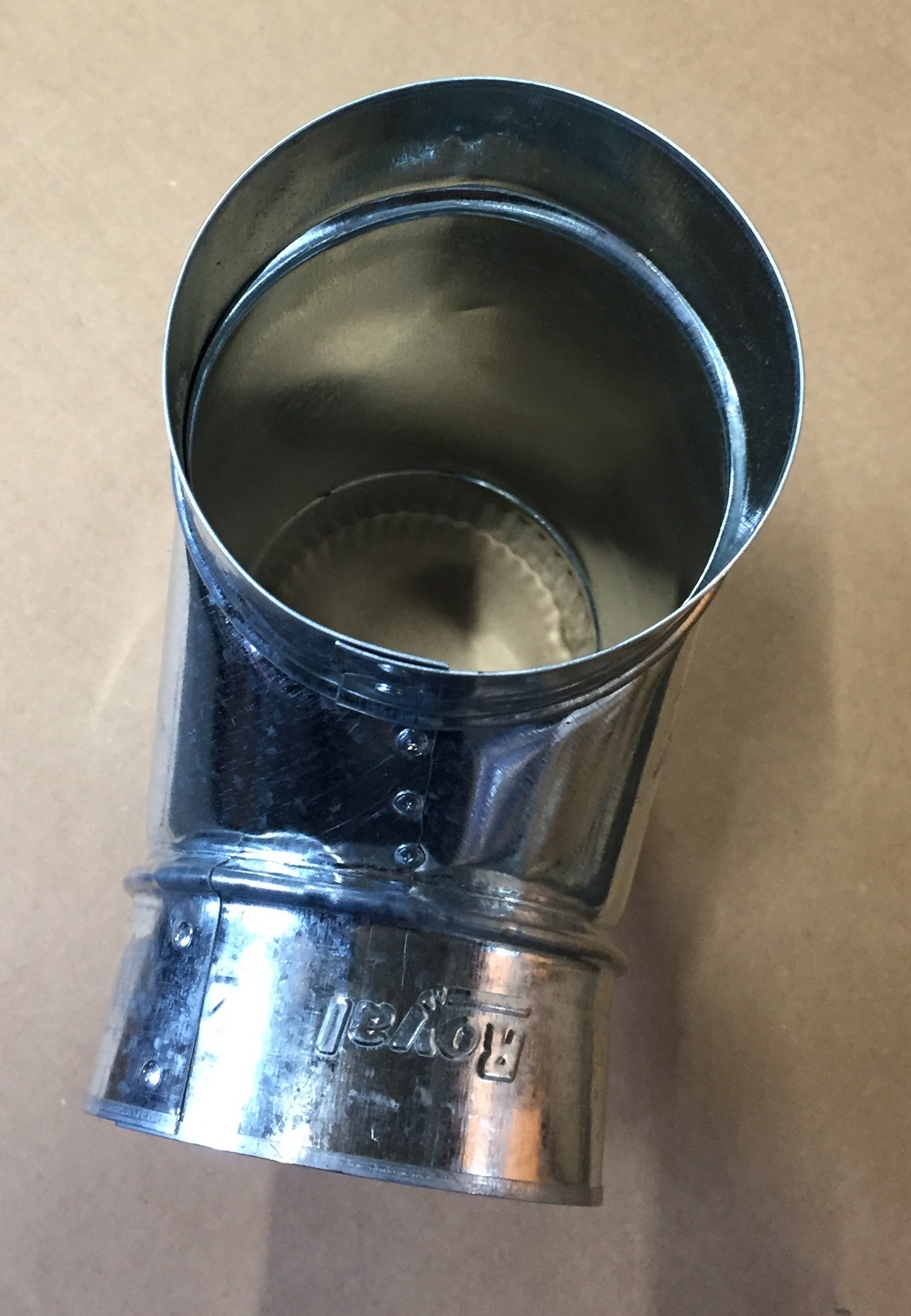 4" X 4" X 4" DUCT TEE WITH CRIMP