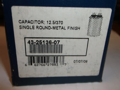 12.5 UF X 370 VAC ROUND RUN CAPACITOR