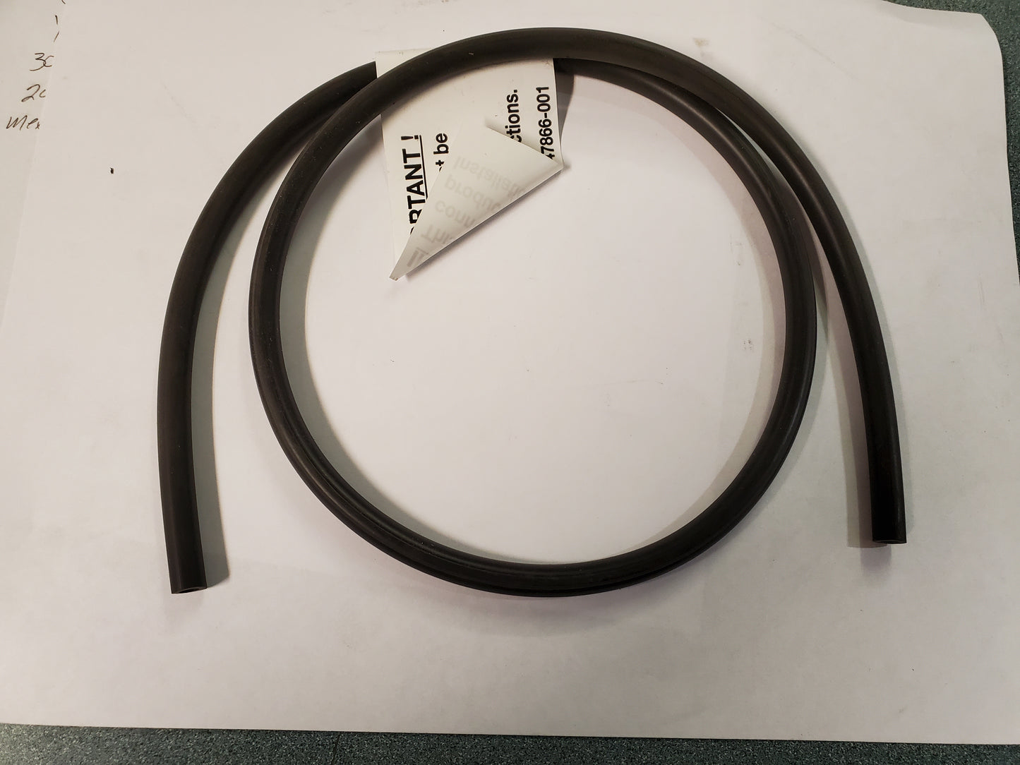 34" SILICON TUBING WITH LABEL