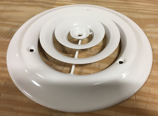6" STEEL/WHITE ROUND CEILING DIFFUSER