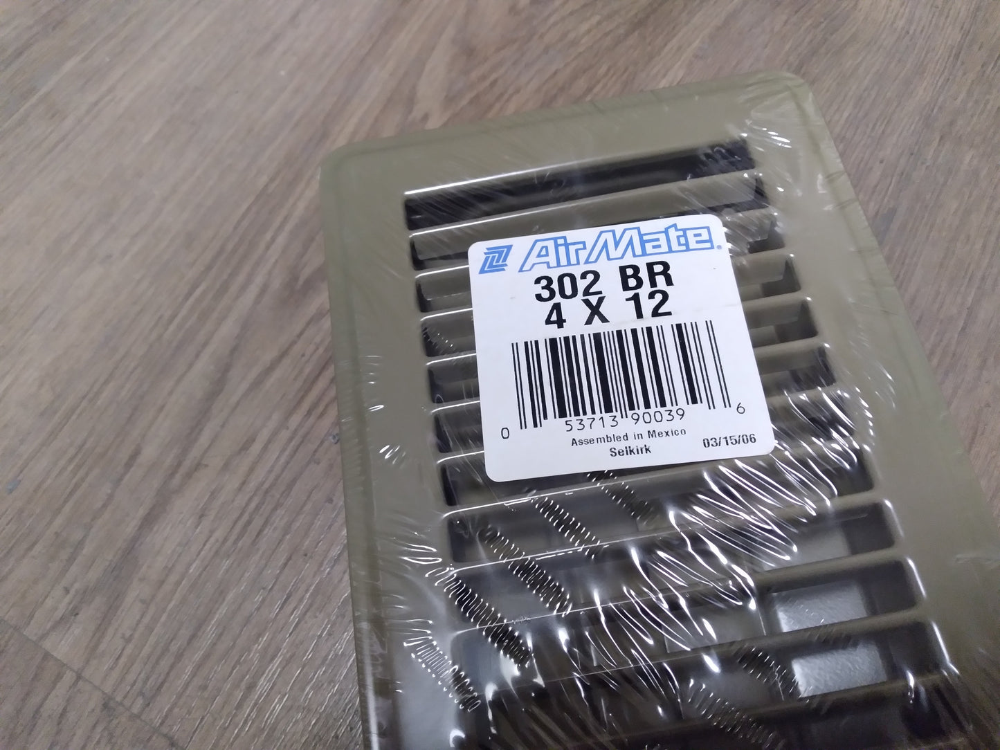 12 x 4" FLOOR REGISTER BROWN, SOLD INDIVIDUALLY