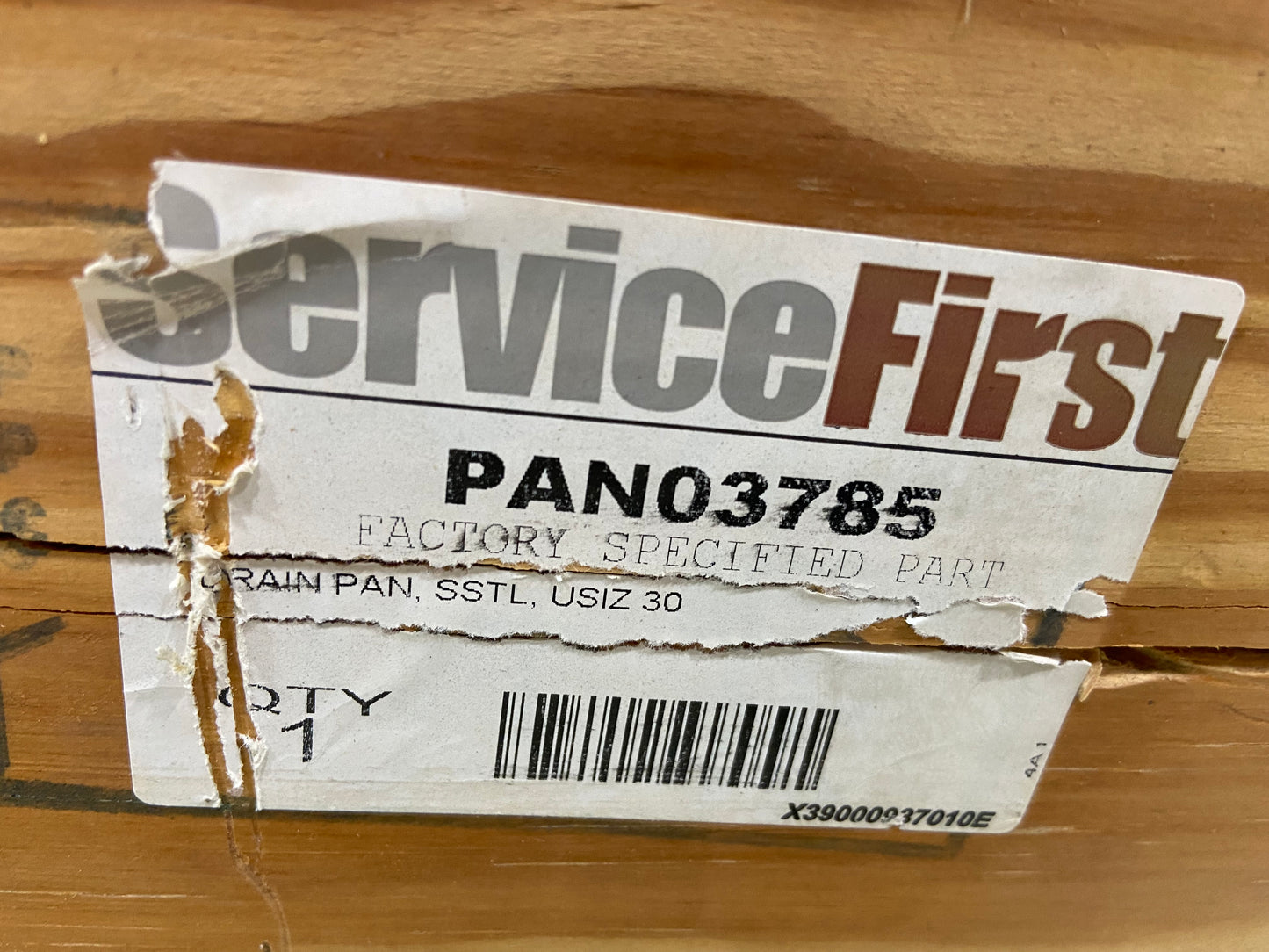 20" x 89 1/4" STAINLESS STEEL DRAIN PAN