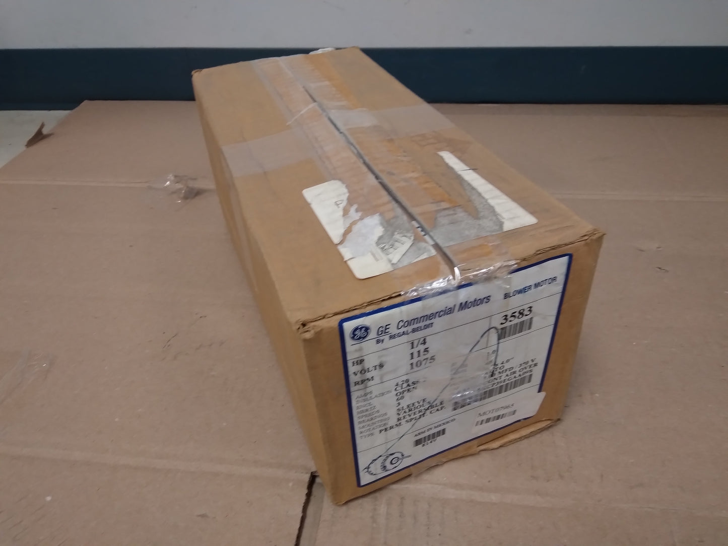 1/4HP DIRECT DRIVE BLOWER MOTOR 115/60/1 RPM:1075/3-SPEED