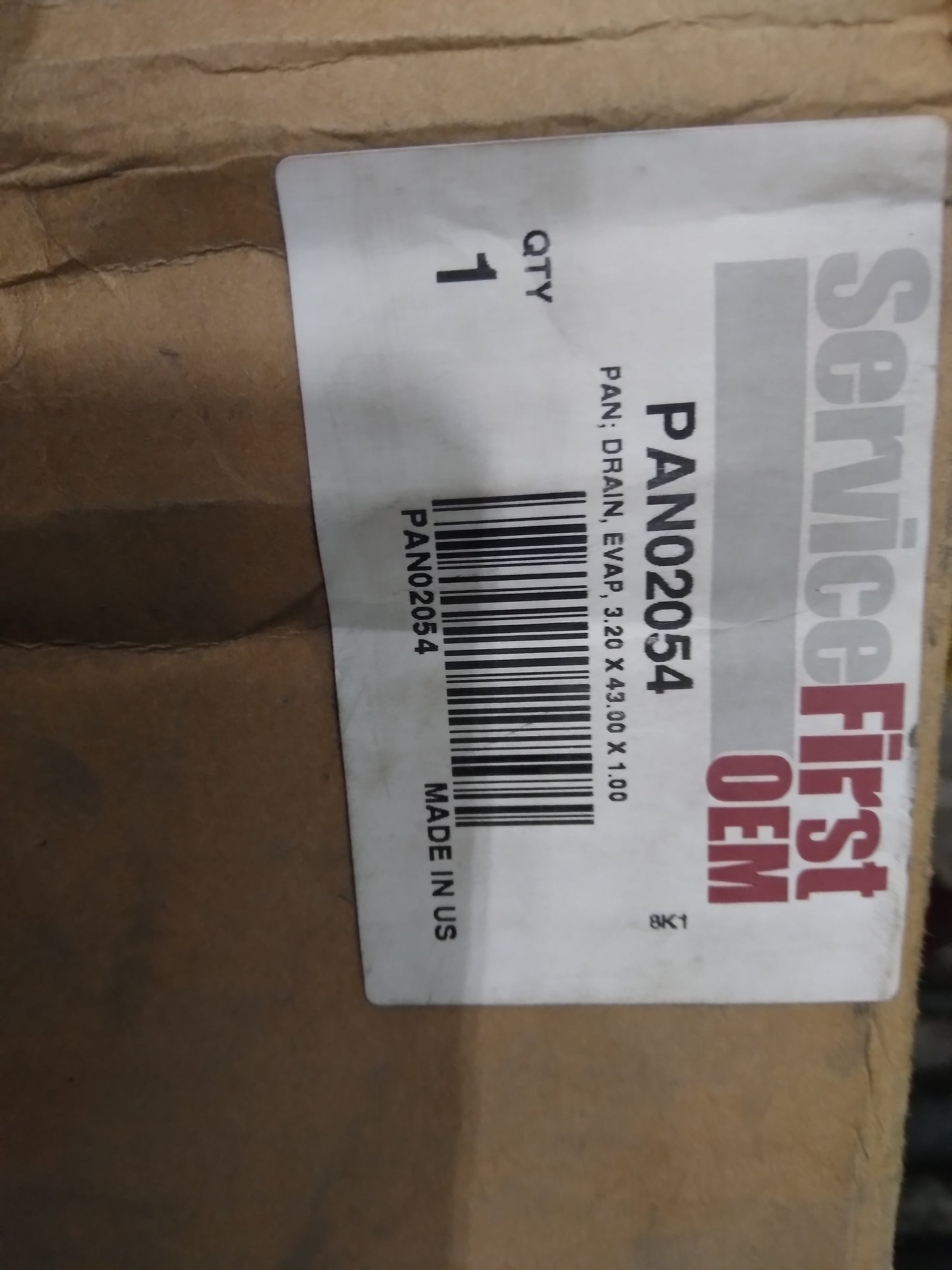 EVAP DRAIN PAN ASSEMBLY