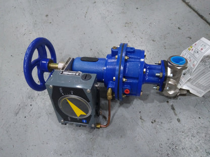 1" MPT X 1"MPT WEIR TYPE INDUSTRIAL DIAPHRAGM VALVE WITH PNEUMATIC POSITIONER 