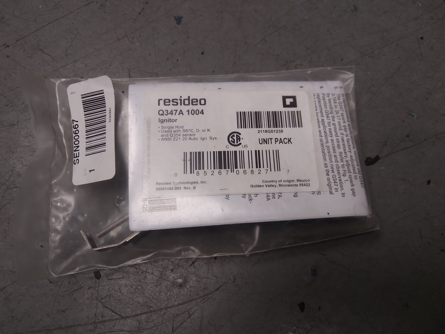 SINGLE ROD IGNITOR