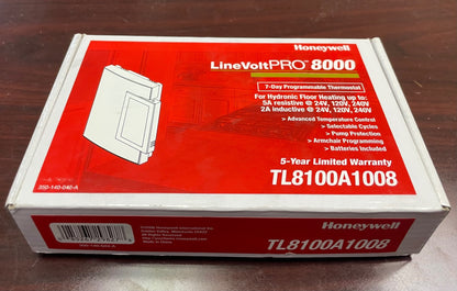 "LineVoltPRO 8000" 7-DAY PROGRAMMABLE THERMOSTAT FOR HYDRONIC FLOOR HEATING,