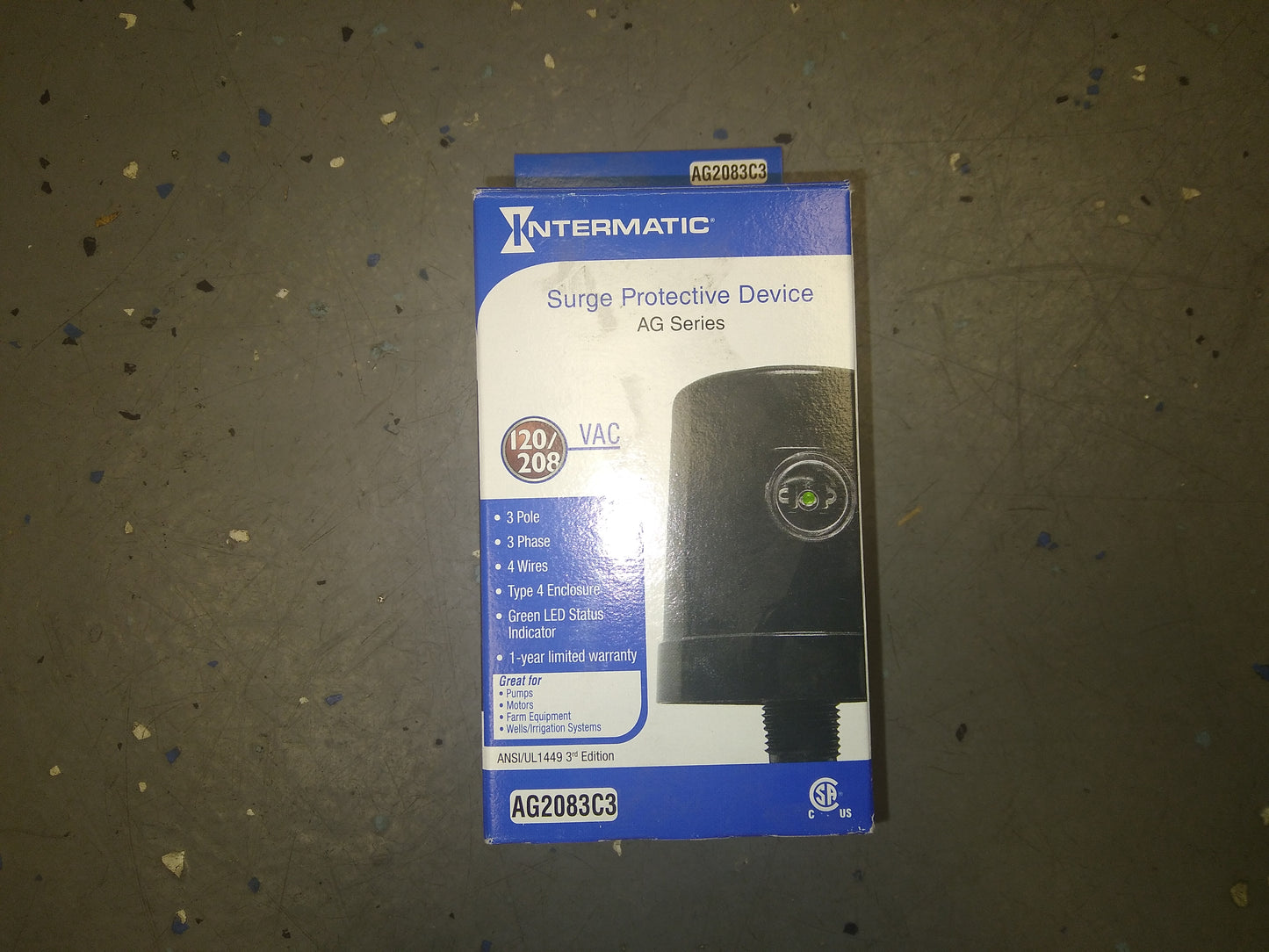 SURGE PROTECTIVE DEVICE 120/208 VAC 3 PHASE 1-2 SPD 50/60 HERTZ 3 POLE