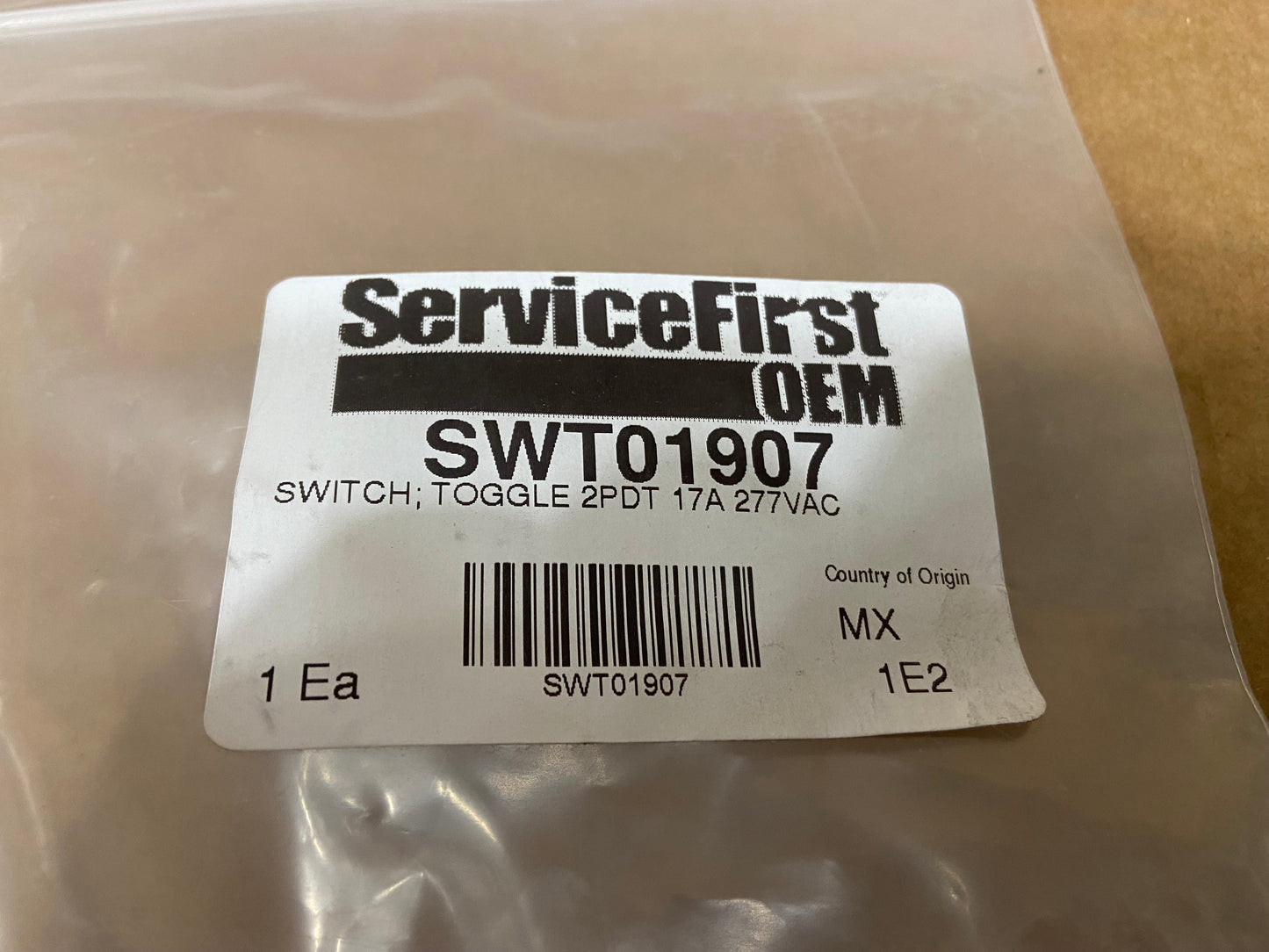 TOGGLE SWITCH 2PDT 17A 277 VAC .25 QC TERM