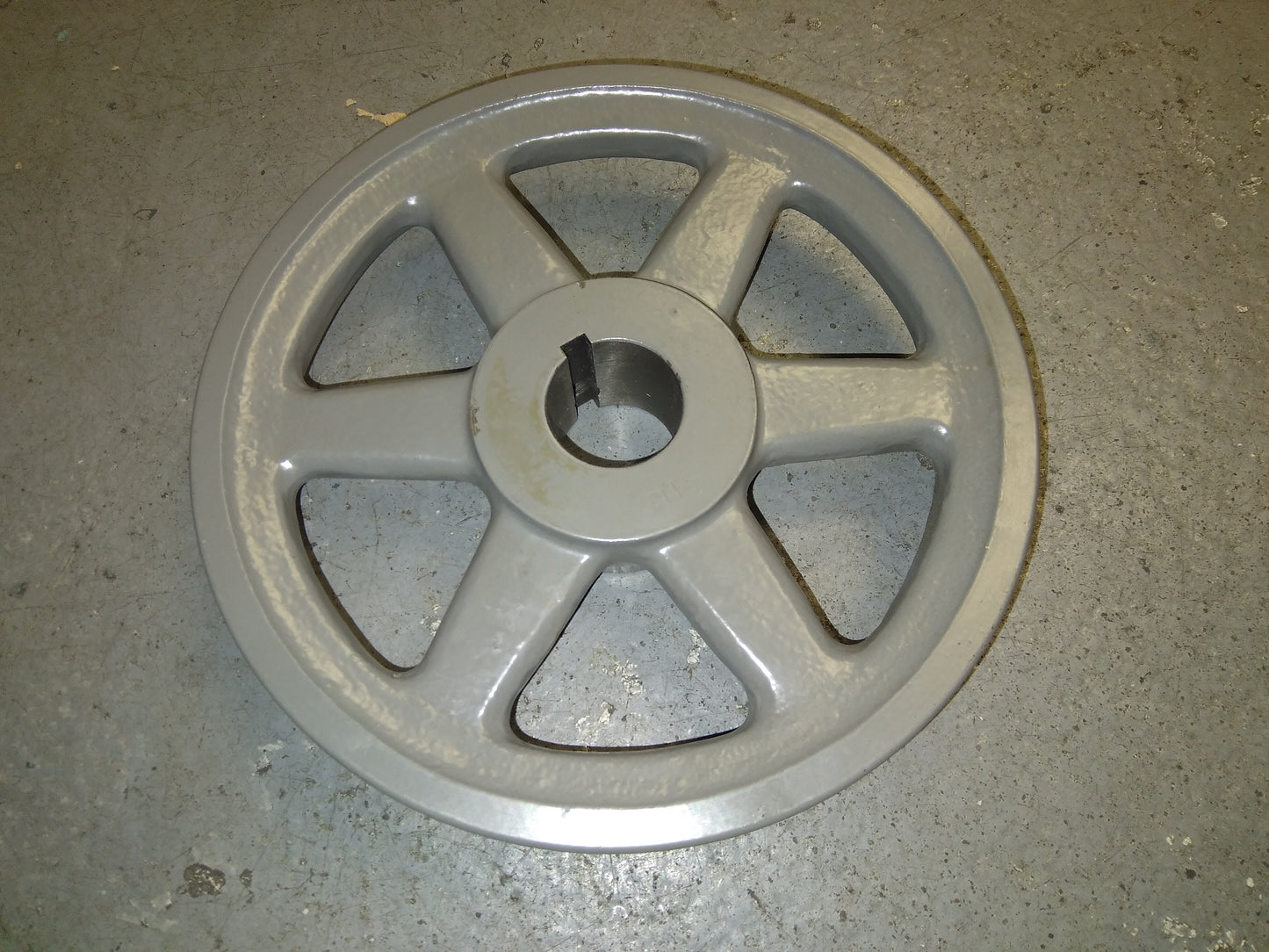 7-1/4" DIA SINGLE GROOVE CAST IRON SHEAVE, 13/16" KEYED BORE