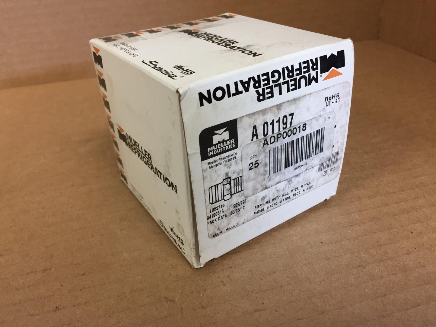 UNION FLARE ADAPTER, 1/4" X 3/8" (QTY. 25 PER BOX)