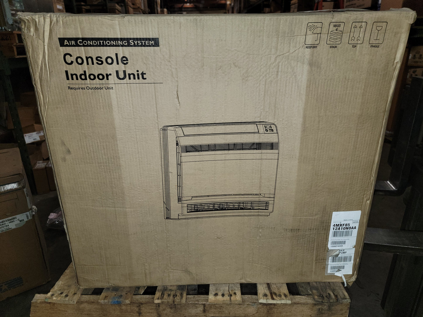 12,000 BTU CONSOLE TYPE INDOOR MINI-SPLIT INVERTER HEAT PUMP UNIT, 208/230-60-1, R410A