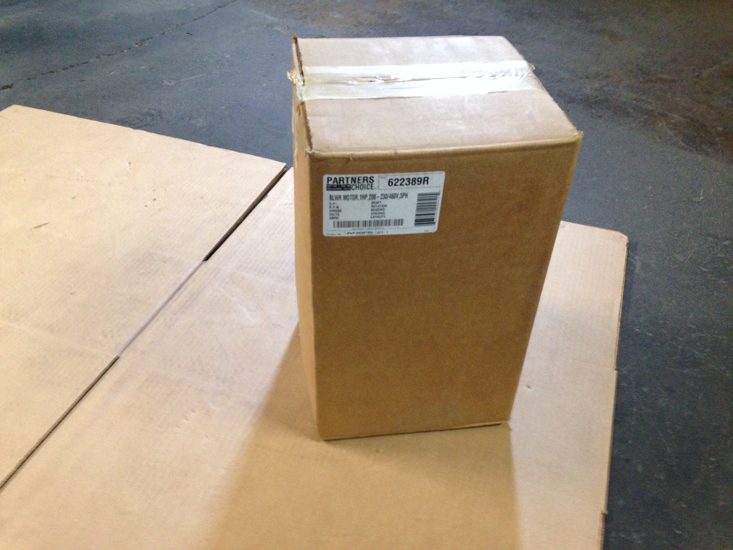 1 HP BLOWER MOTOR, 208-230-460/50-60/3, RPM 1725-1425