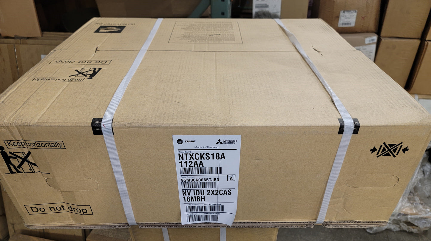 18,000 BTU SINGLE ZONE CASSETTE INVERTER-DRIVEN INDOOR HEAT PUMP MINI SPLIT UNIT, 19-20 SEER 208-230/60/1 R-410A