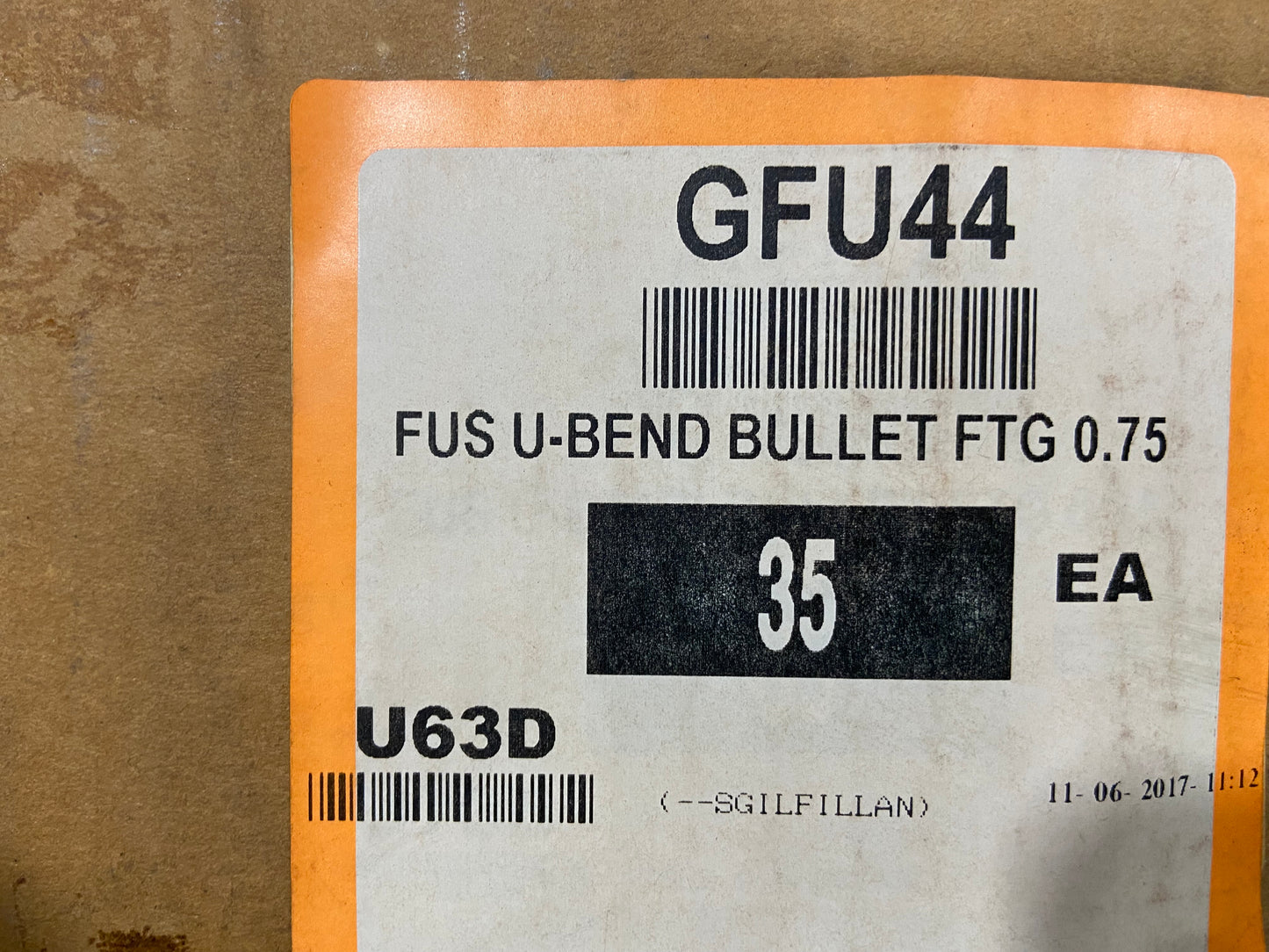 3/4" U-BEND BULLET FITTING, SOLD AS PACK OF 30