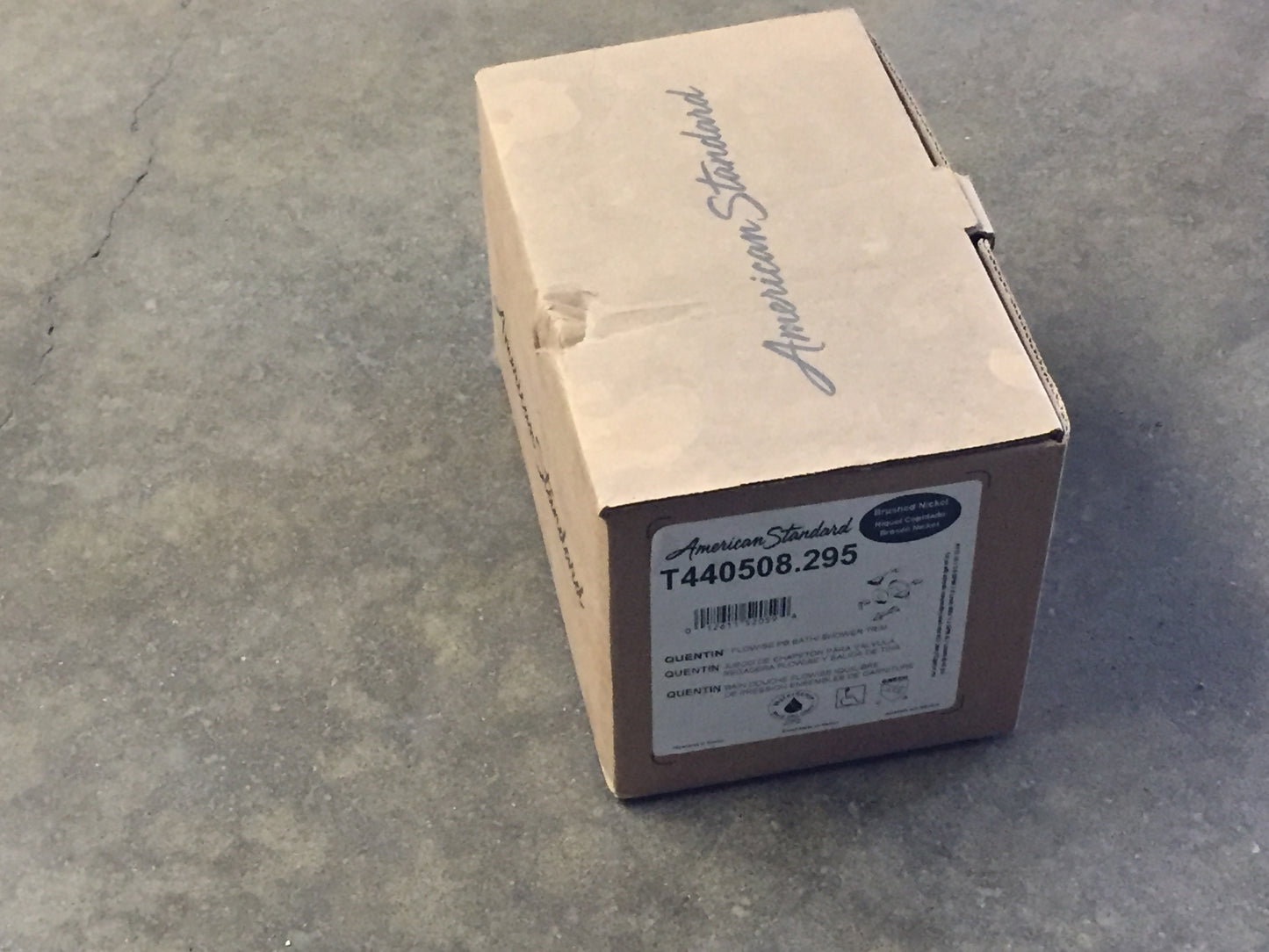 QUENTIN BRUSHED NICKEL PRESSURE BALANCED BATH & SHOWER TRIM KIT, LESS VALVE