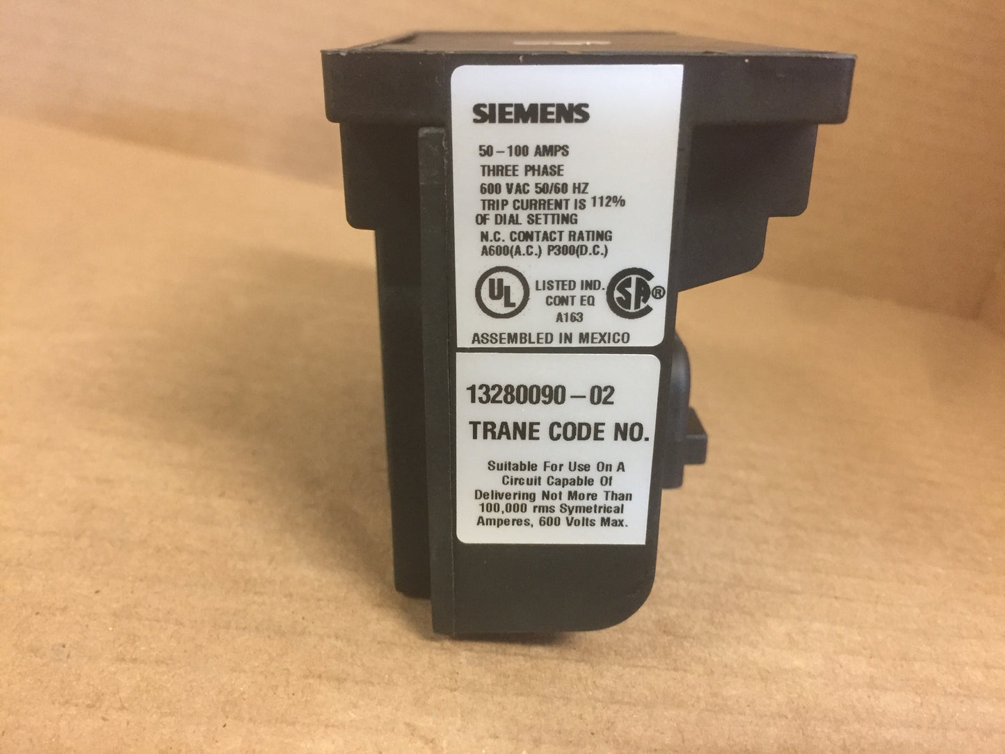 OVERLOAD RELAY MANUAL RESET WITH AMP RATING 50-100