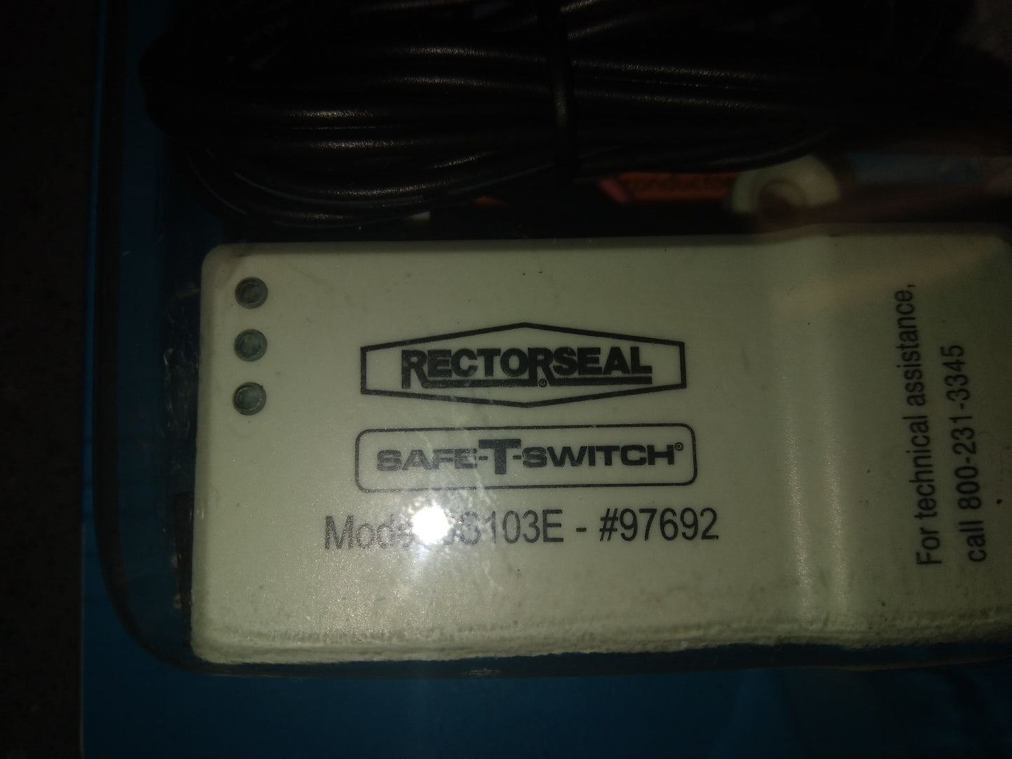 24 VOLT CONDENSATE OVERFLOW SHUT-OFF SAFE-T-SWITCH