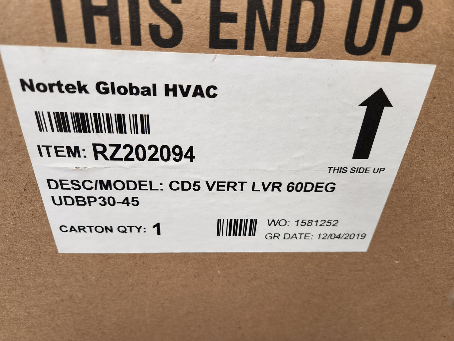 DOWNTURN NOZZLE CD5 VERTICAL LOUVERS