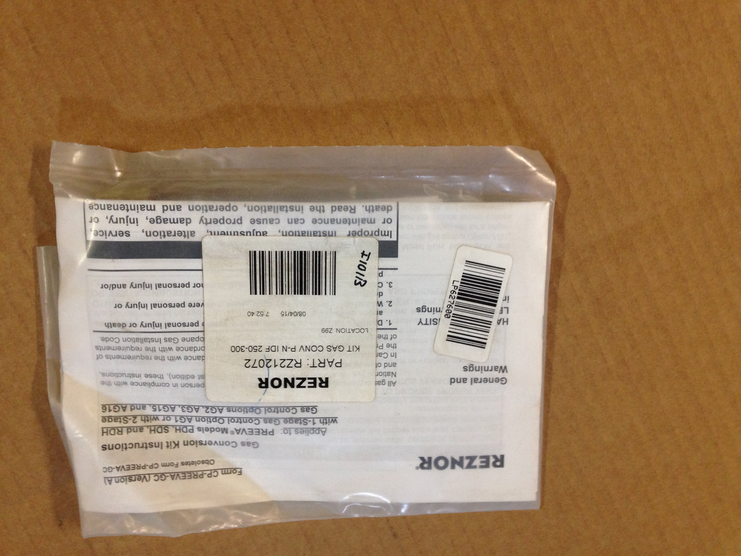 KIT GAS CONVERSION P-N IDF 250-300