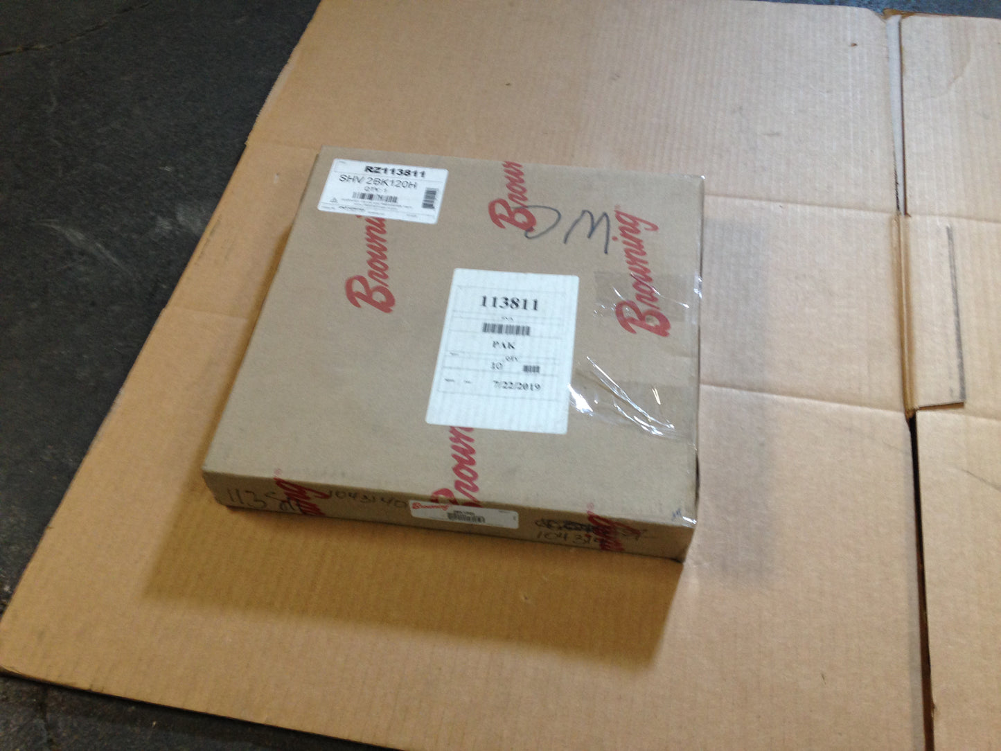 11 3/4"DIA CAST IRON 2-GROOVE SPLIT TAPER BUSHING V-BELT PULLEY