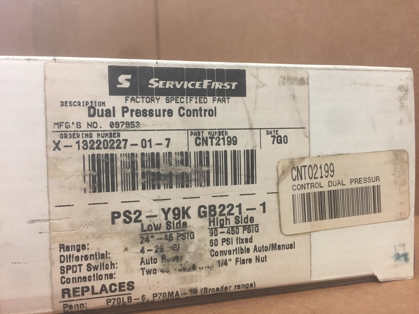 TEMPERATURE PRESSURE CONTROL