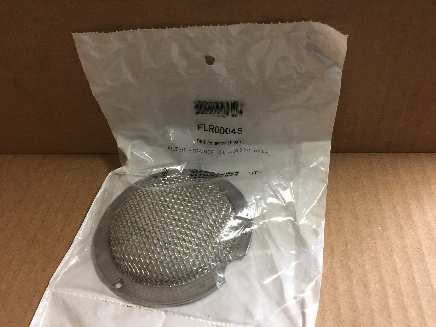 FILTER; STRAINER FOR OIL, 3" OD