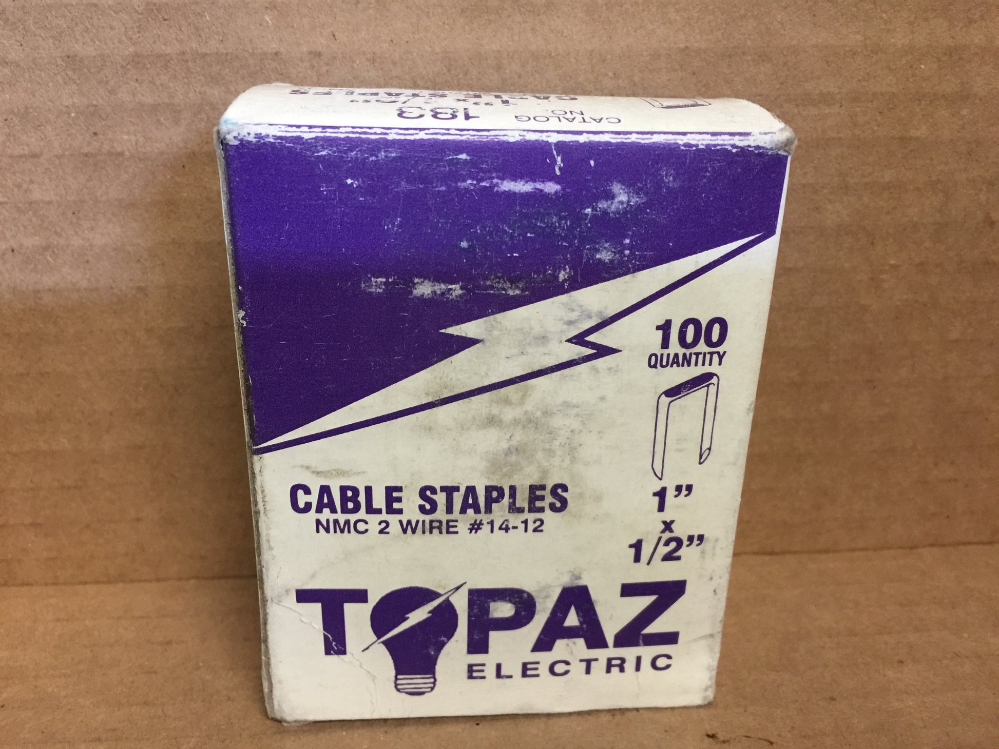1/2" CABLE STAPLE; FOR 2 WIRE & NM CABLE #14 & #12