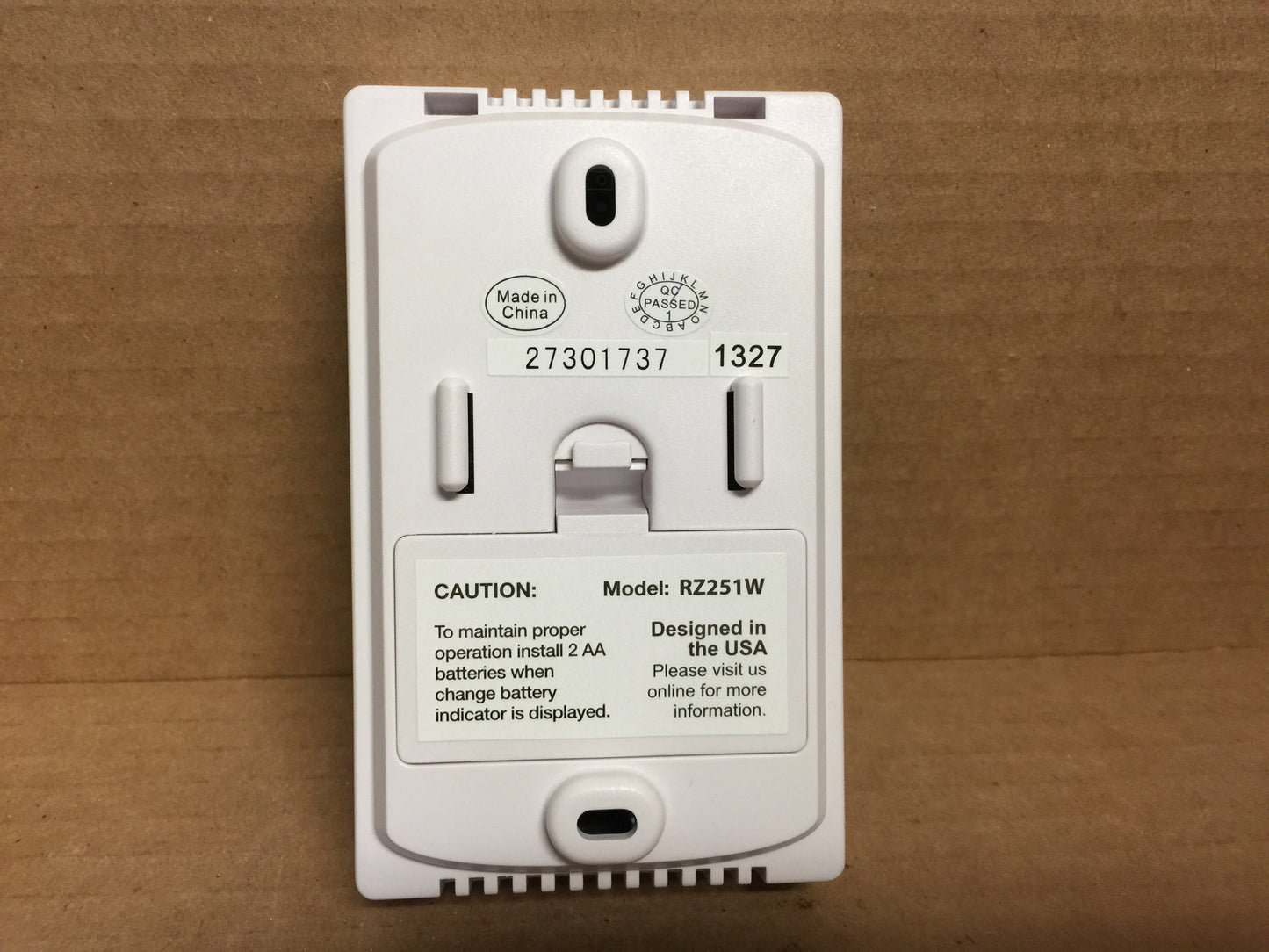 WIRELESS SECONDARY ZONE CONTROL/SENSOR FOR T955WH OR Z955W