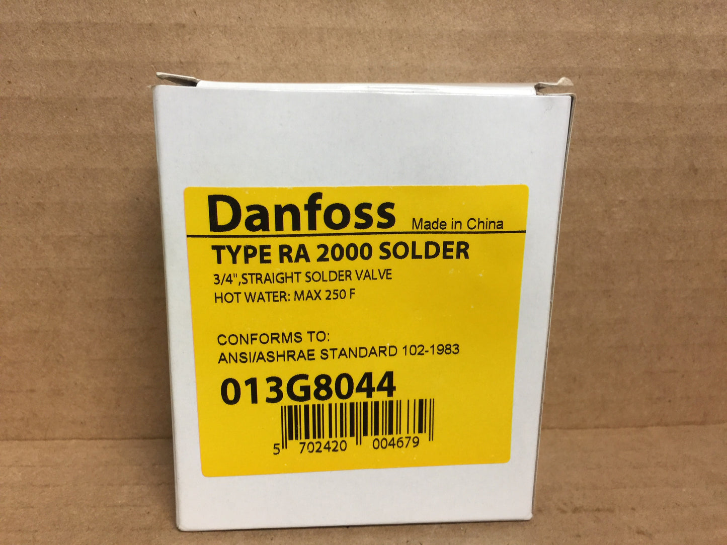 3/4" VALVE, STRAIGHT SOLDER VALVE