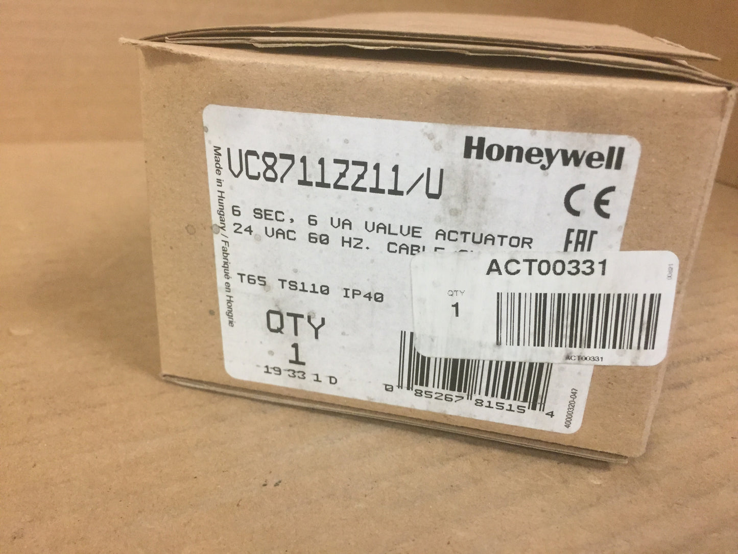 ACTUATOR VALVE 24/60/1