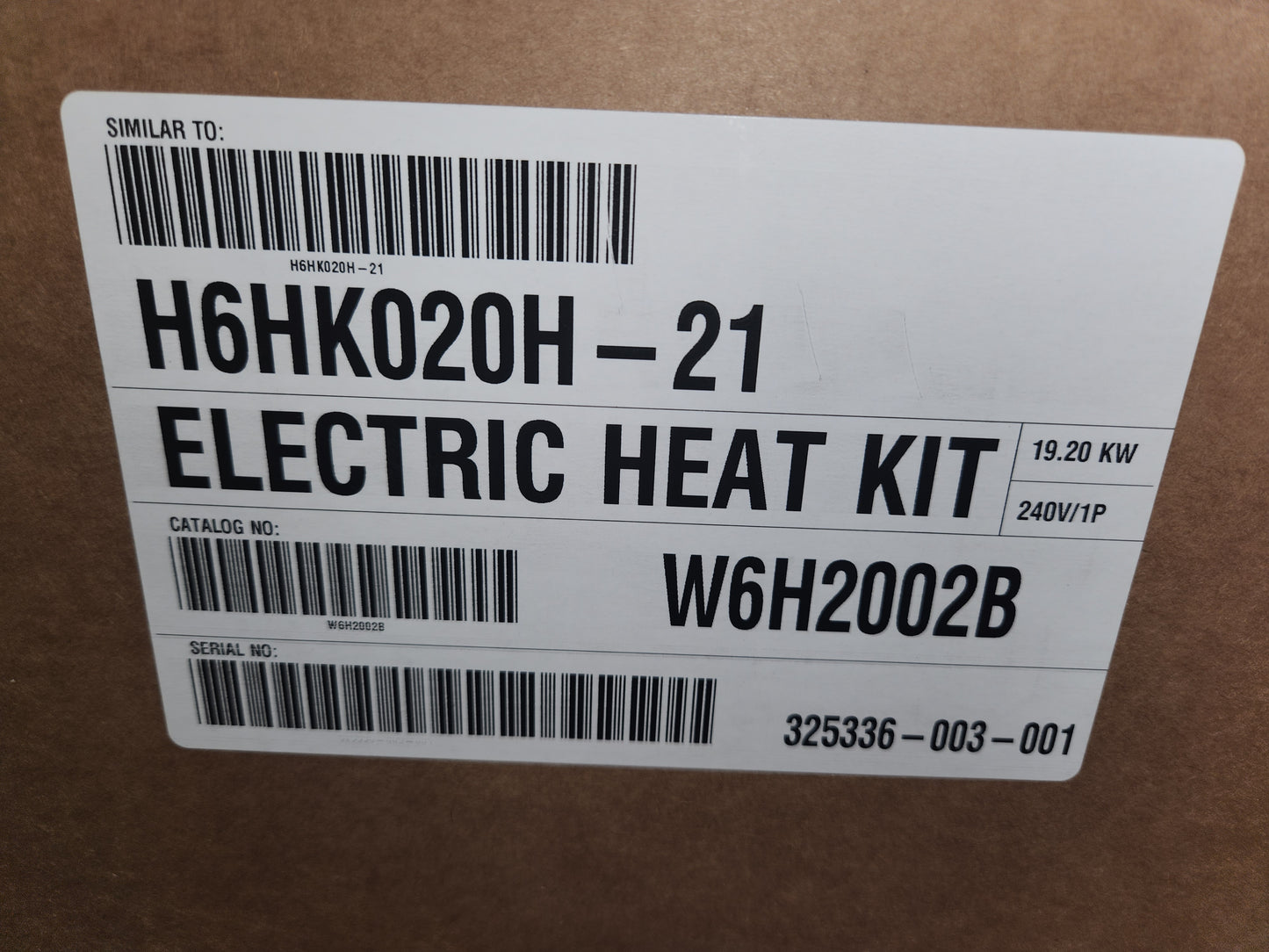 20kw Heat Kit - 240V / 1P - 19.2 kw - 80.0 amp
