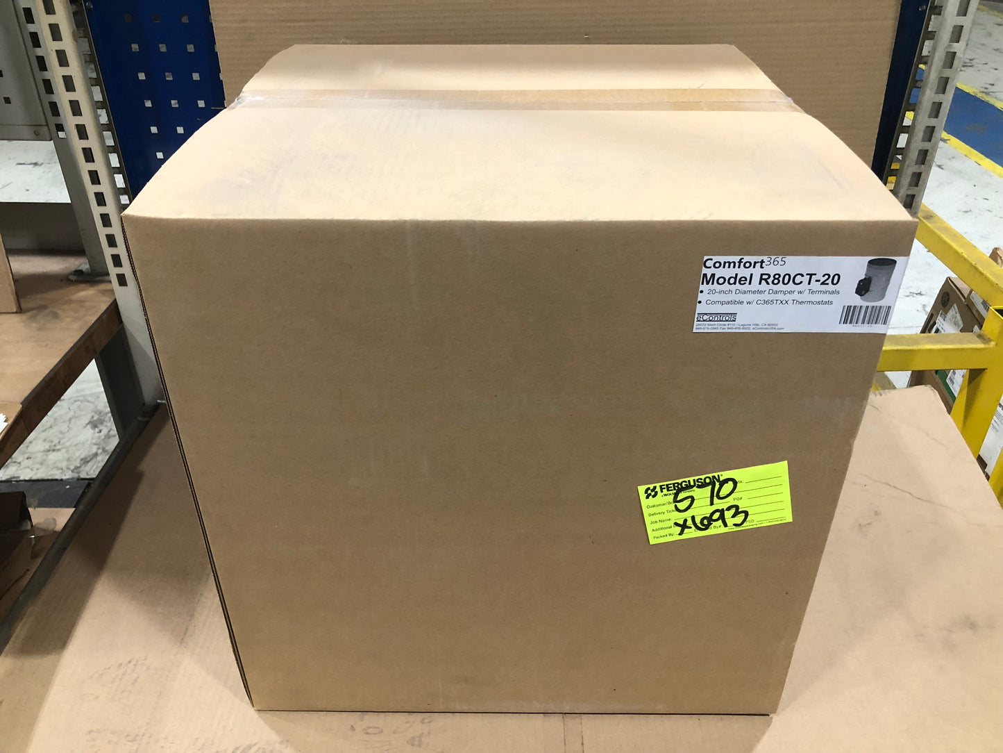 20" DIAMETER WIRED MODULATING DAMPER WITH ACTUATOR, 24VAC