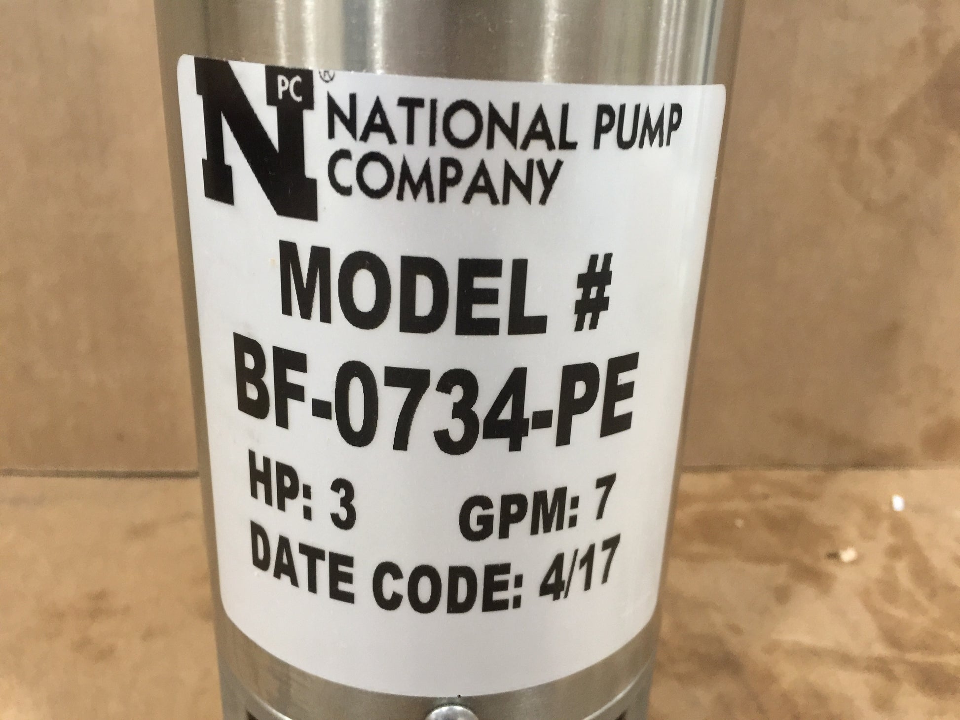 3 HP "PRO SERIES" SUBMERSIBLE BOOSTER PUMP; 7 GPM, 1/3 PHASE, 34 STAGES