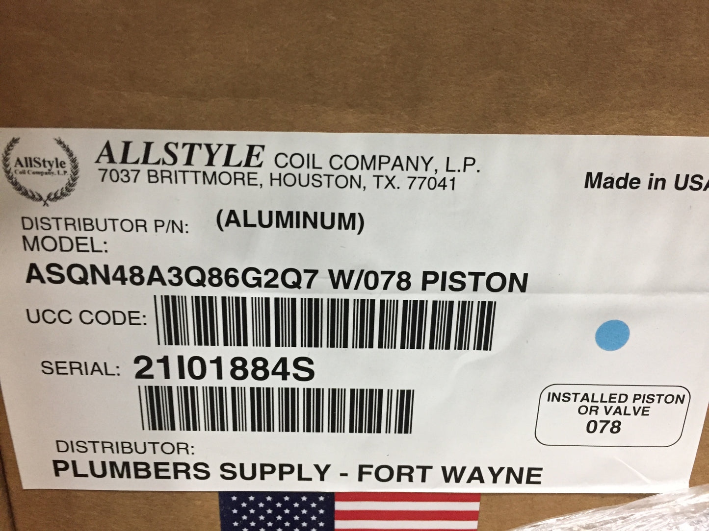 4 TON AC/HP MULTIPOSITION CASED ALUMINUM "A" COIL, R-22/R-410A CFM 1600