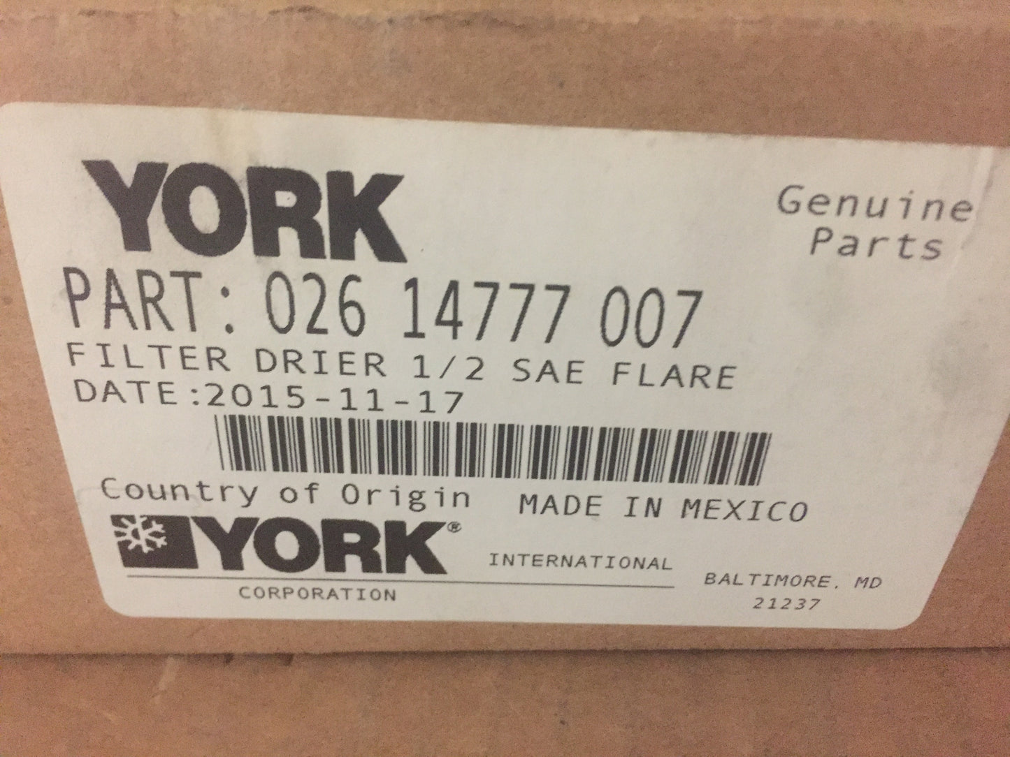 REFRIGERATION FILTER DRIER