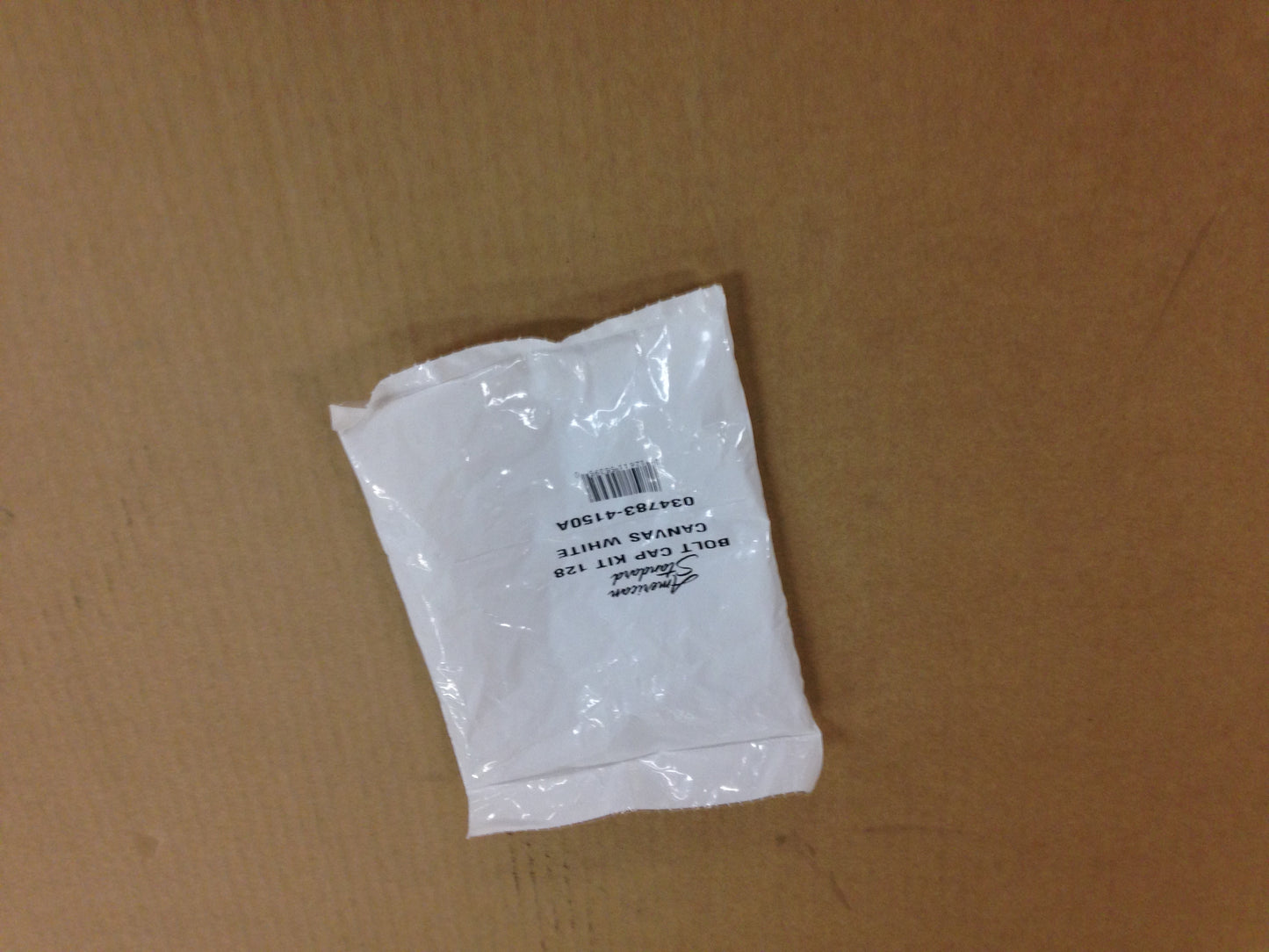 BOLT CAP KIT 128, CANVAS WHITE, SOLD AS 2 PER BAG