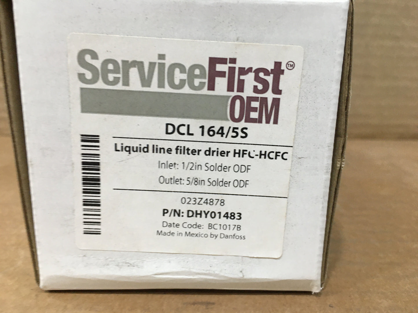 16 CU.IN. LIQUID LINE FILTER DRIER 1/2" X 5/8" SOLDER