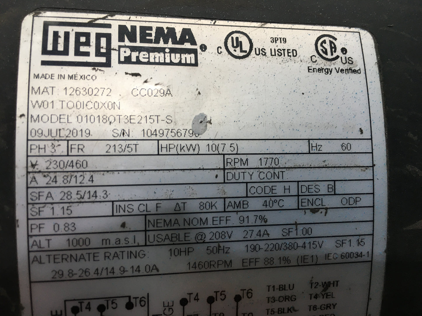 25" SINGLE INLET DIRECT DRIVE PLENUM FAN 208-230-460/60/3