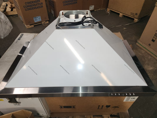 120 - 400 CFM 36 INCH WIDE WALL MOUNTED RANGE HOOD WITH STAINLESS STEEL BAFFLE FILTERS