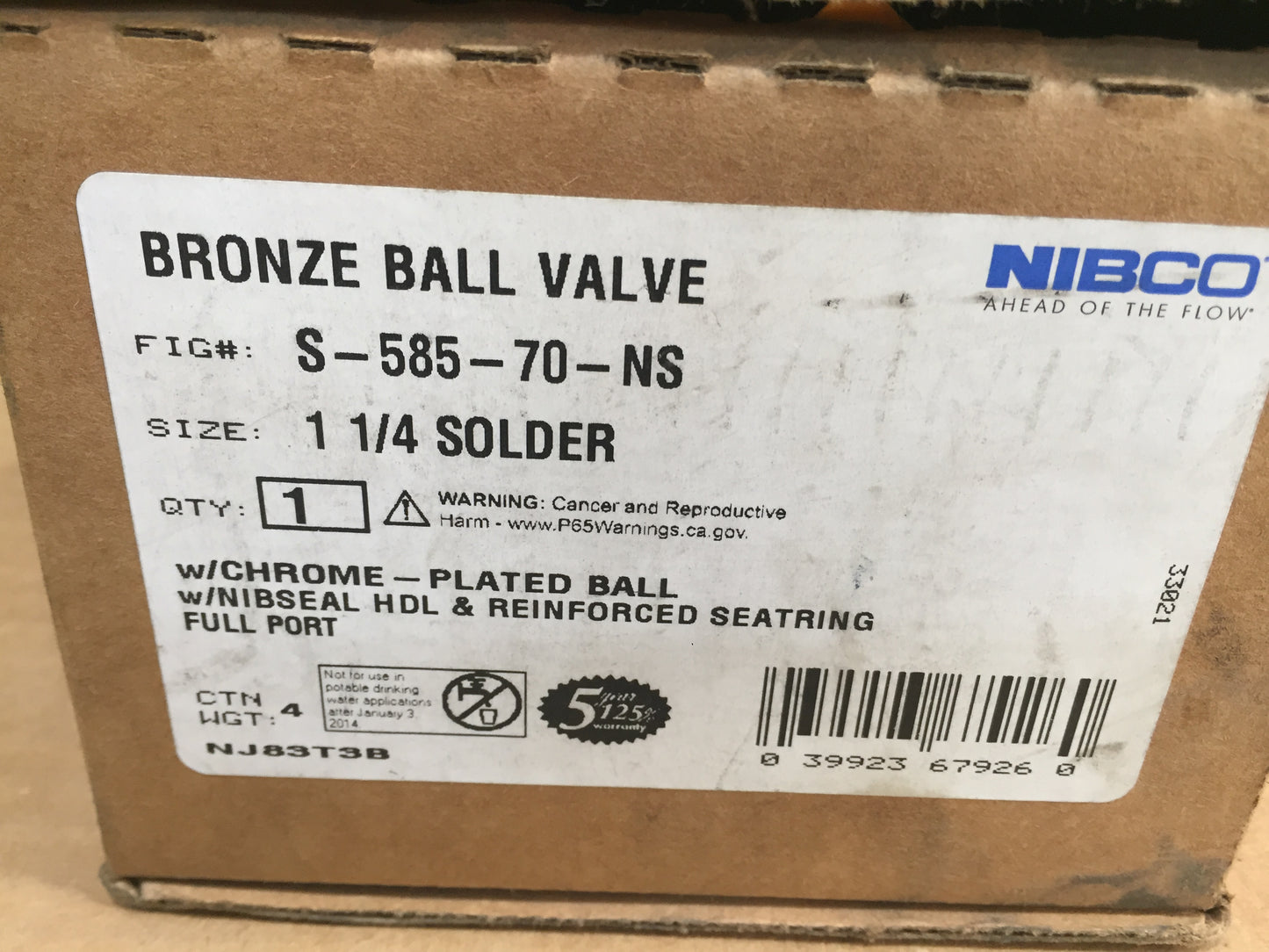 1/4" FSC Bronze Ball Valve