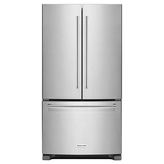 35-7/8 in. 25.2 cu. ft. Bottom Mount Freezer French Door Refrigerator in Stainless SteelL