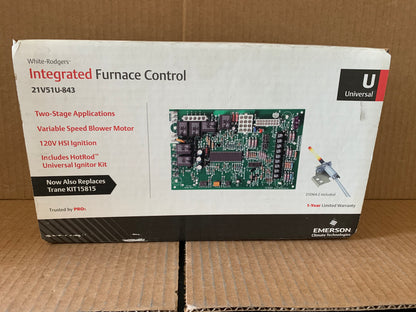 UNIVERSAL TWO STAGE FURNACE CONTROL BOARD WITH 120V HOT SURFACE IGNITOR