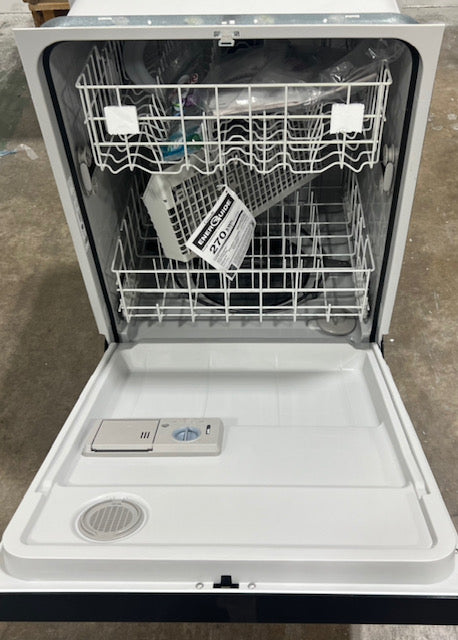24 INCH FULL CONSOLE DISHWASHER WITH 12 PLACE SETTINGS, 3 WASH CYCLES, NYLON COATED RACKS, PLASTIC TUB, QUICK WASH, AND TRIPLE FILTER WASH: STAINLESS STEEL