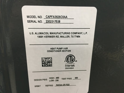 3 TON AC/HP DOWNFLOW/UPFLOW CASED ''A'' COIL, R-22/R-410A CFM 1500