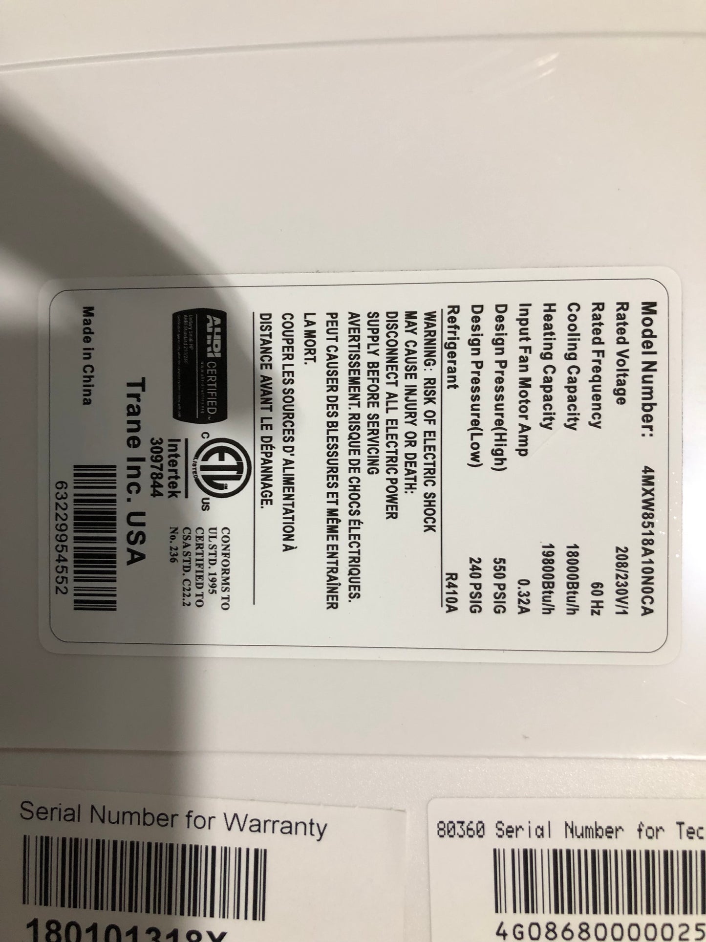 36,000 BTU TRI-ZONE MINI SPLIT HEAT PUMP SET 16 SEER 208-230/60/1 R-410A **SOLD AS A SET**